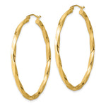 Sterling Silver Gold-plated Twisted 4mm Oval Hoop Earrings - Product Photo