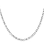 Sterling Silver Rhodium-plated 3.15mm D/C Flat Anchor Curb Chain - Product Photo