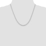 Sterling Silver Rhodium-plated 3.15mm D/C Flat Anchor Curb Chain - Product Photo