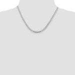Sterling Silver Rhodium-plated 4.0mm D/C Flat Anchor Curb Chain - Product Photo