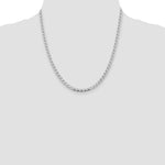 Sterling Silver Rhodium-plated 4.0mm D/C Flat Anchor Curb Chain - Product Photo