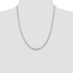 Sterling Silver Rhodium-plated 4.0mm D/C Flat Anchor Curb Chain - Product Photo