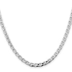 Sterling Silver Rhodium-plated 4.65mm D/C Flat Anchor Curb Chain - Product Photo