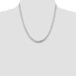 Sterling Silver Rhodium-plated 4.65mm D/C Flat Anchor Curb Chain - Product Photo