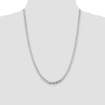 Sterling Silver Rhodium-plated 4.65mm D/C Flat Anchor Curb Chain - Product Photo