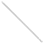 Sterling Silver Rhodium-plated 4.65mm D/C Flat Anchor Curb Chain - Product Photo