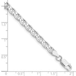 Sterling Silver Rhodium-plated 4.65mm D/C Flat Anchor Curb Chain - Product Photo