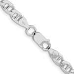Sterling Silver Rhodium-plated 5.7mm D/C Flat Anchor Curb Chain - Product Photo
