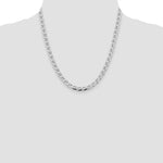 Sterling Silver Rhodium-plated 5.7mm D/C Flat Anchor Curb Chain - Product Photo