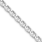Sterling Silver Rhodium-plated 5.7mm D/C Flat Anchor Curb Chain - Product Photo
