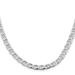 Sterling Silver Rhodium-plated 6.5mm D/C Flat Anchor Curb Chain - Product Photo