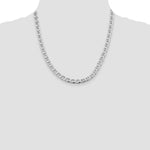 Sterling Silver Rhodium-plated 6.5mm D/C Flat Anchor Curb Chain - Product Photo