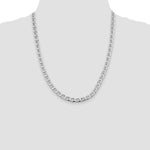 Sterling Silver Rhodium-plated 6.5mm D/C Flat Anchor Curb Chain - Product Photo