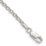 Sterling Silver 2.8mm Rolo Chain Bracelet 7"-9" - Product Photo