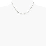 Sterling Silver 2.25mm Flat Rope Chain Necklace 16"-26" - Product Photo