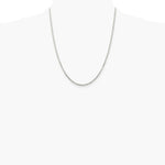 Sterling Silver 2.25mm Flat Rope Chain Necklace 16"-26" - Product Photo