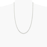 Sterling Silver 2.25mm Flat Rope Chain Necklace 16"-26" - Product Photo