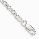 Sterling Silver 3.5mm Rolo Chain Bracelet 7"-8" - Product Photo
