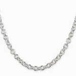 Sterling Silver 6.1mm Cable Chain Necklace 16"-30" - Product Photo