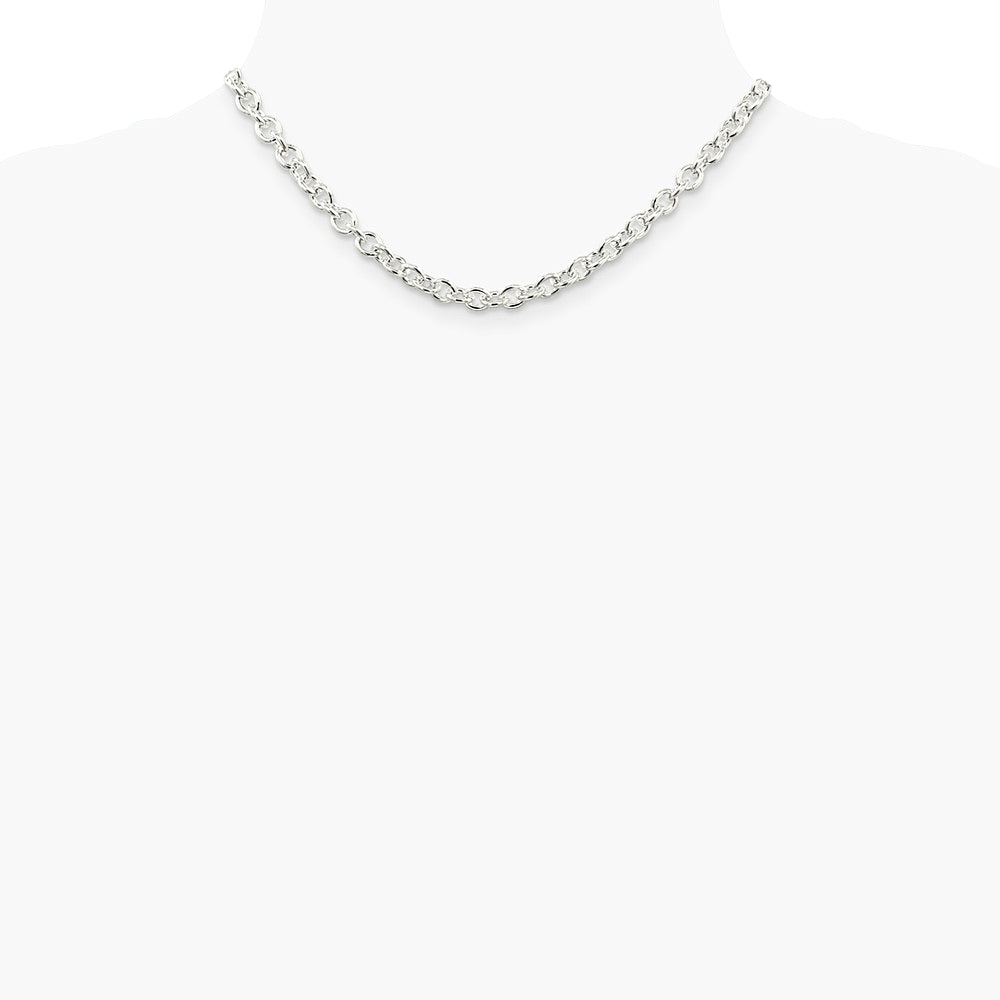 Sterling Silver 6.1mm Cable Chain Necklace 16"-30" - Product Photo