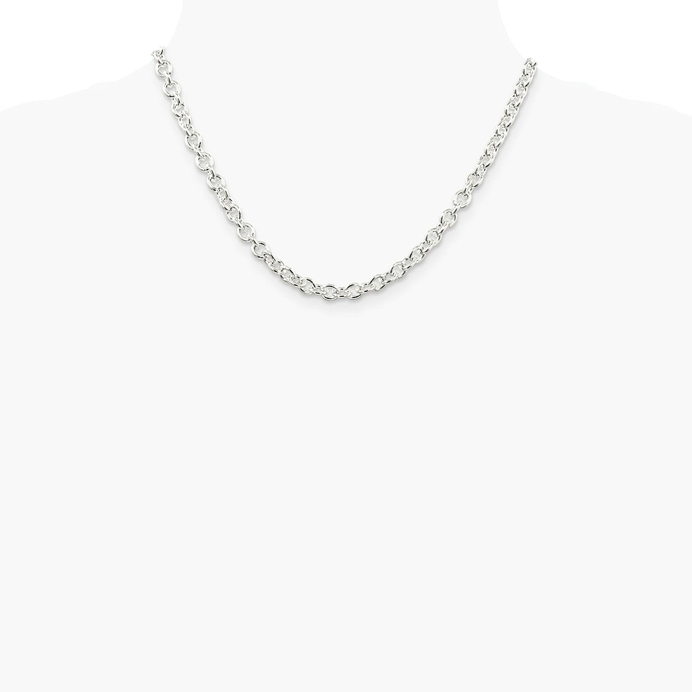 Sterling Silver 6.1mm Cable Chain Necklace 16"-30" - Product Photo