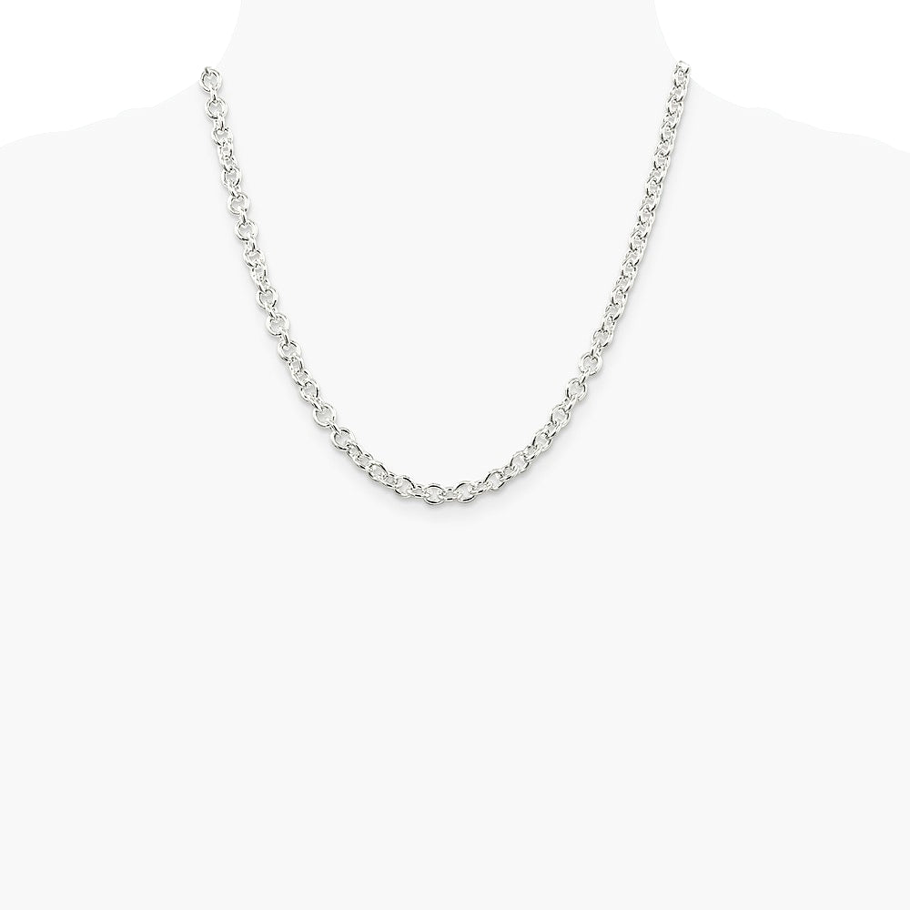 Sterling Silver 6.1mm Cable Chain Necklace 16"-30" - Product Photo