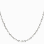 Sterling Silver 3.5mm Fancy Heart Link Chain Necklace 16"-24" - Product Photo