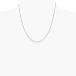 Sterling Silver 3.5mm Fancy Heart Link Chain Necklace 16"-24" - Product Photo