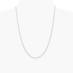 Sterling Silver 3.5mm Fancy Heart Link Chain Necklace 16"-24" - Product Photo