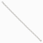 Sterling Silver 5mm Fancy Rolo Chain Bracelet 7"-8" - Product Photo