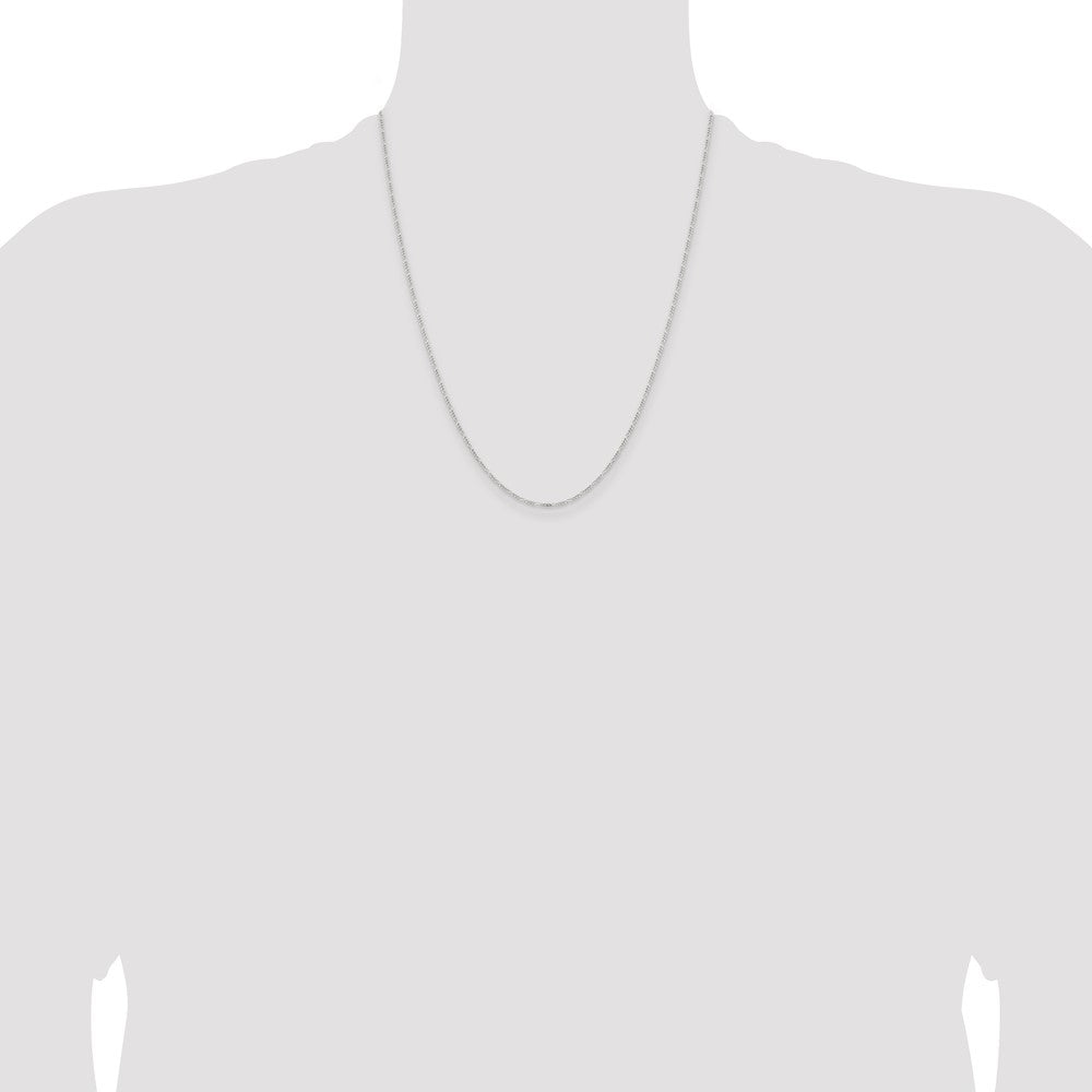 Sterling Silver 1.2mm Figaro Chain - Product Photo
