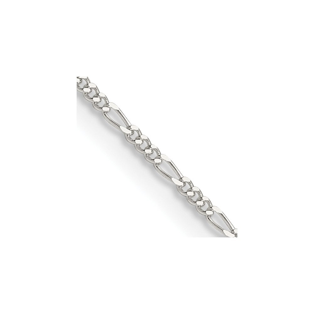 Sterling Silver 1.2mm Figaro Chain Necklace 16"-24"