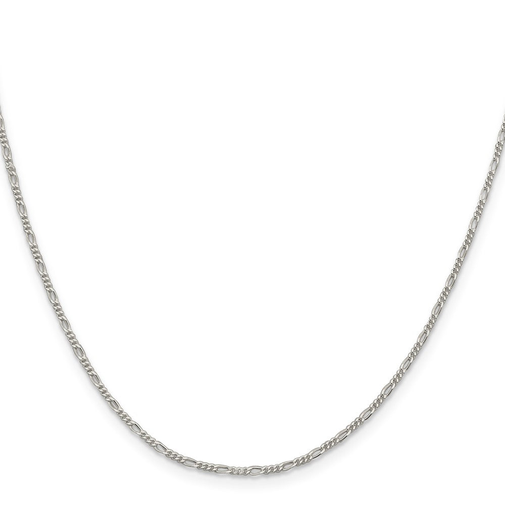 Sterling Silver 1.4mm Figaro Chain - Product Photo