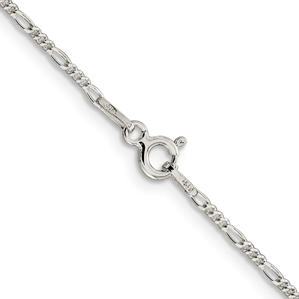 Sterling Silver 1.4mm Figaro Chain - Product Photo