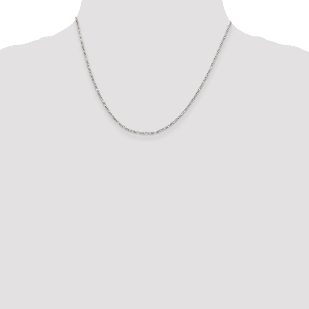 Sterling Silver 1.4mm Figaro Chain - Product Photo