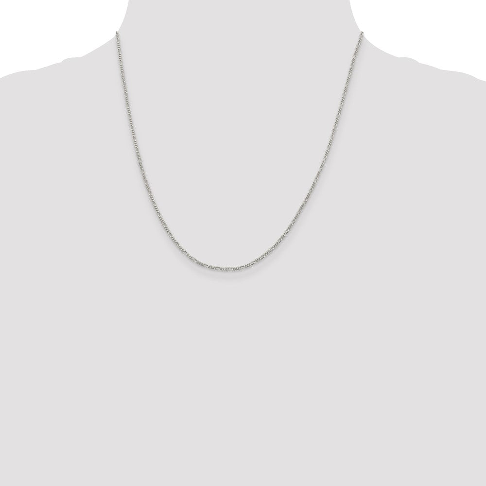 Sterling Silver 1.4mm Figaro Chain - Product Photo