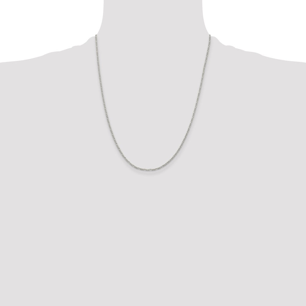 Sterling Silver 1.4mm Figaro Chain - Product Photo