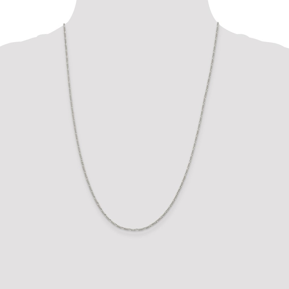 Sterling Silver 1.4mm Figaro Chain - Product Photo