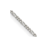 Sterling Silver 1.4mm Figaro Chain - Product Photo