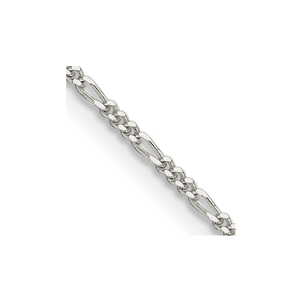 Sterling Silver 1.4mm Figaro Chain Necklace 16"-26"