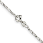 Sterling Silver 1.75mm Figaro Chain - Product Photo