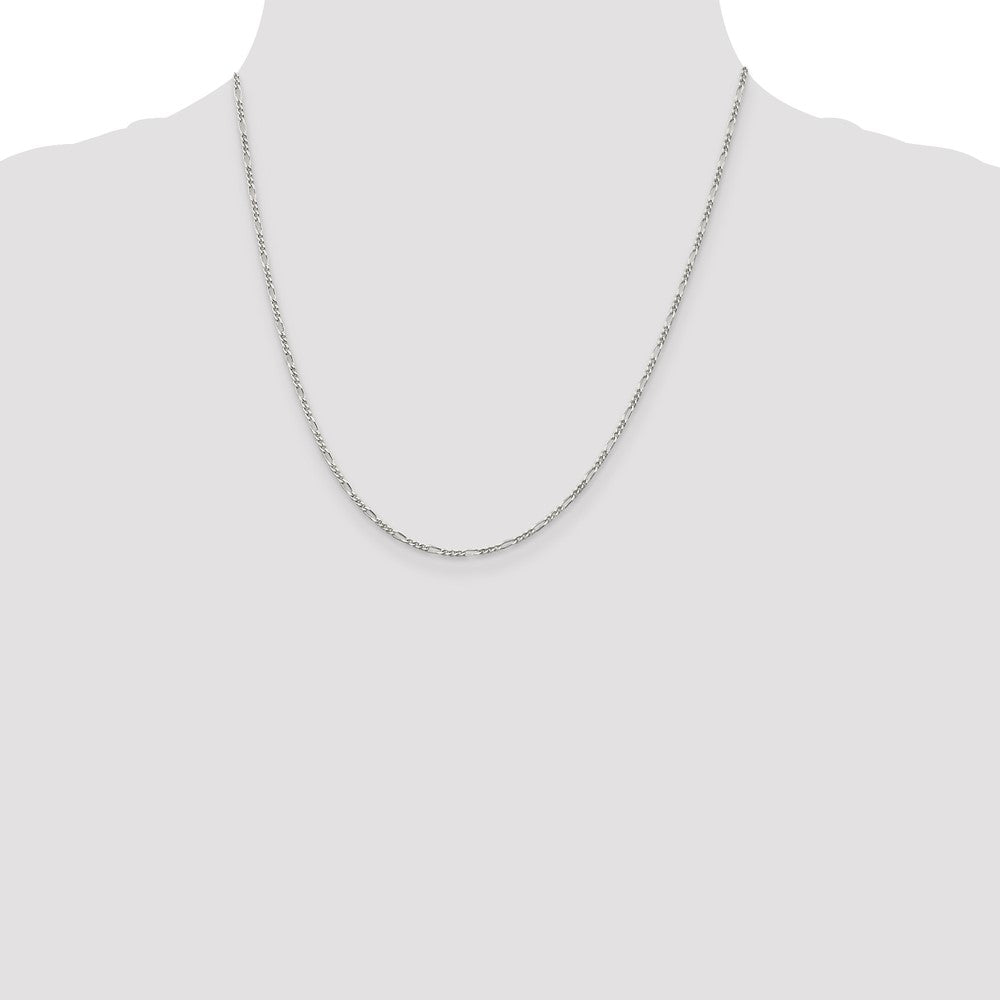 Sterling Silver 1.75mm Figaro Chain - Product Photo