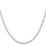 Sterling Silver 2.25mm Figaro Chain - Product Photo