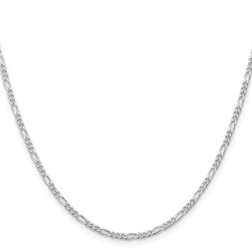 Sterling Silver 2.25mm Figaro Chain - Product Photo