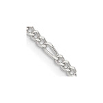 Sterling Silver 2.25mm Figaro Chain - Product Photo