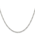 Sterling Silver Rhodium-plated 2.25mm Figaro Chain - Product Photo
