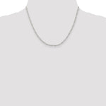 Sterling Silver Rhodium-plated 2.25mm Figaro Chain - Product Photo