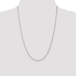 Sterling Silver Rhodium-plated 2.25mm Figaro Chain - Product Photo