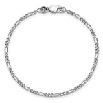 Sterling Silver Rhodium-plated 2.25mm Figaro Chain - Product Photo