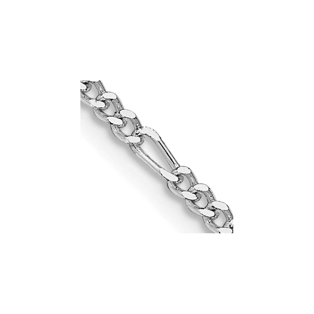 Sterling Silver Rhodium-plated 2.25mm Figaro Chain Necklace 16"-28"